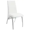 CoasterEveryday 106440-S5 Beckham - 5 Piece Round Glass Top Dining Set - Chrome And White