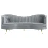 CoasterEssence 506864 Sophia - Upholstered Channel Tufted Sofa - Gray