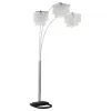 CoasterEssence 901484 Miriam - Hanging Crystal Arc Floor Lamp - Chrome