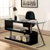 Furniture of America CM-DK6131BK Bronwen - Computer Desk - Black