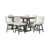New Classic 45-4125S-DW6C New Classic 45-4125S-DW6C High Line - Counter Table & 6 Swivel Counter Chairs - White