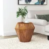 Coaster Fine Furniture 931158 Jacinto - Octagonal Solid Mango Wood Side Table Brown - Natural