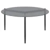 CoasterEveryday 710168 Rosalie - Round Smoked Glass Top Coffee Table - Sandy Black