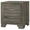 Coaster Fine Furniture 223342 Wright - 2-Drawer Nightstand Bedside Table - Brown Oak
