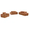 Coaster Fine Furniture 504951-S3 Burnett - 3 Piece Chenille Upholstered Sofa Set - Burnt Orange