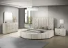 Coaster Fine Furniture 360111Q-S4 Sonya - 4 Piece Upholstered Queen Bedroom Set - Ivory