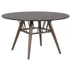 Coaster Fine Furniture 108891-S5 Everton - 5 Piece Round Dining Table Set - Dark Walnut