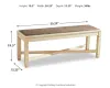 Ashley Furniture D647-00 Bolanburg - Large UPH Dining Room Bench - Beige