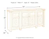 Ashley Furniture W647-60 Bolanburg - Extra Large TV Stand - White / Brown / Beige