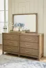 Ashley Furniture B974/31/36/57/54/50/97S/92(2) Ashley Furniture B974/31/36/57/54/50/97S/92(2) Cabalynn - 8 Pc. - Dresser, Mirror, Queen Panel Bed With Storage, 2 Nightstands - Light Brown