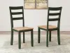 Ashley Furniture D401-01 Ashley Furniture D401-01 Gesthaven - Dining Room Side Chair (Set of 2) - Natural / Green