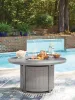 Ashley Furniture PCP418-776 Half Moon Beach - Round Fire Pit Table - Gray