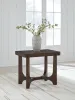 Ashley Furniture T438-3 Ashley Furniture T438-3 Korestone - Rectangular End Table - Dark Brown