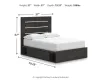 Ashley Furniture PCB2108B15 Hollivern - Full Panel Storage Bed - Dark Gray