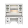 Liberty Furniture 417-HOJ-CHS Allyson Park - Credenza & Hutch - Wirebrushed White / Charcoal