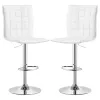 CoasterEveryday 122089 Ashbury - Upholstered Adjustable Bar Stool (Set of 2) - White