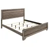 CoasterEveryday 204191KE Kauffman - Wood Eastern King Panel Bed - Washed Taupe