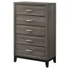 CoasterEveryday 212425 Watson - 5-Drawer Bedroom Chest - Gray Oak