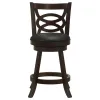CoasterEssence 101929 Calecita - Wood Swivel Counter Stool (Set of 2) - Cappuccino