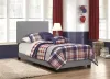 CoasterEveryday 300763T Dorian - Upholstered Twin Panel Bed - Gray