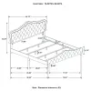 CoasterEssence 315871KE Bella - Upholstered Eastern King Panel Bed - Gray