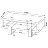 CoasterEssence 720878 Dinard - Engineered Wood Coffee Table - Gray Driftwood