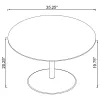 Coaster Fine Furniture 709688 Ganso - Round Metal Coffee Table With Tempered Glass Top - Black