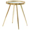 Coaster Fine Furniture 723918-S2 Kaelyn - 3 Piece Round Coffee And End Table Set - Gold