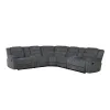 New Classic 27-U2540-3NP Redondo - 3 Piece Manual Sectional (2 Loveseats & Wedge) - Dark Gray