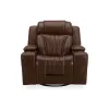 Liberty Furniture 7020CN-12P Caswell - Swivel Glider Recliner P2 - Nature Chestnut