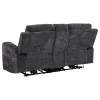 Coaster Fine Furniture 610155P Kennett - Chenille Upholstered Power Reclining Loveseat - Dark Gray