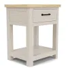 Riverside Furniture 79468 Glenndale - One Drawer Nightstand - Aged White / Wheat