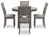 Ashley Furniture D425-225 Wrenning - Dining Room Table Set (Set of 5) - Gray