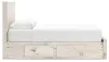 Ashley Furniture B2310B9 Ashley Furniture B2310B9 Lawroy - Queen Panel Bed With Storage Footboard And 2 Under Bed Storage Units - Light Natural