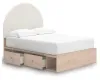 Ashley Furniture PCB1566B5 Ashley Furniture PCB1566B5 Arloster - Full Upholstered Panel Bed With Side Storage Unit - Tan / White