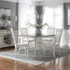 Liberty Furniture 244-CD-O5LTS Liberty Furniture 244-CD-O5LTS Magnolia Manor - 5 Piece Leg Table Set (Spindle Back Chairs) - Antique White