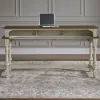 Liberty Furniture 498-OT7736 Morgan Creek - Console Bar Table - Antique White / Wirebrushed Tobacco Accents