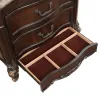 New Classic B532-040 Constantine - Nightstand With Marble Top - Cherry