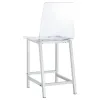 CoasterEssence 100265 Juelia - Counter Chair (Set of 2) - Chrome And Clear Acrylic
