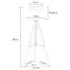 Coaster Fine Furniture 920212 Dayton - Empire Shade Metal Tripod Floor Lamp - Gray