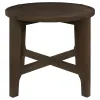 Coaster Fine Furniture 708287 Cota - Round Solid Wood End Table - Dark Brown
