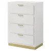 Coaster Fine Furniture 224775 Caraway - 4-Drawer Bedroom Chest - White