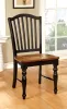 Furniture of America CM3431SC-2PK Mayville - Side Chair (Set of 2) - Black / Antique Oak