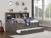 Furniture of America FOA7466GY-T-BED Tibalt - Twin Daybed With Trundle - Dark Gray