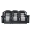 New Classic U7005-30P1-BKG New Classic U7005-30P1-BKG Nikko - Sofa With Power Footrest - Black / Gray