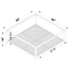 Coaster Fine Furniture 710658 Amherst - Glass Top Metal with Cane Shelf Coffee Table - Black