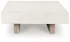 Ashley Furniture T622-8 Ashley Furniture T622-8 Jorlaina - Square Cocktail Table With Faux Cement Top - Light Grayish Brown