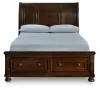 Ashley Furniture B697B43 Ashley Furniture B697B43 Porter - Queen Sleigh Storage Bed - Rustic Brown