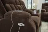 Ashley Furniture PC2140696 Free Wake - Double Relcining Power Loveseat With Console - Chocolate