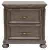 Pulaski Furniture P412-BR-K2-KIT4 Pulaski Furniture P412-BR-K2-KIT4 Saddle Creek - Queen Upholstered Panel Bed, 2 Nightstands And Drawer Dresser With Mirror - Timber Brown